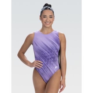 GK 3913 Ärmelloser Turnanzug/Gymnastikanzug - "Graceful Grit" lavendel Leotard AXL-40