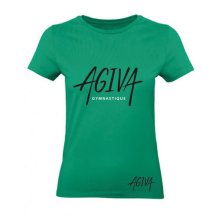 AGIVA 9778 Damen Turn T-Shirt mit Druck "AGIVA-GYMNASTIQUE" sizes: 7/8-XL 8xFarbwahl *TOP*