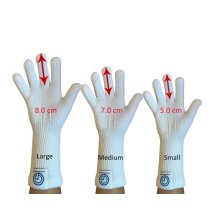 "100% Cotton" Reckhandschuhe/Metal Bar Gloves für verschiedene Schlaufen F: weiß