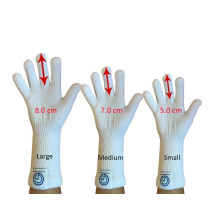 "100% Cotton" Reckhandschuhe/Metal Bar Gloves für verschiedene Schlaufen F: weiß M