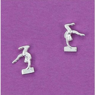 CF Paris 2925A 925er Silber Ohrringe/Ohrstecker Turnen "Balken 3D" Mädchen/Damen Gr. 11x9 mm